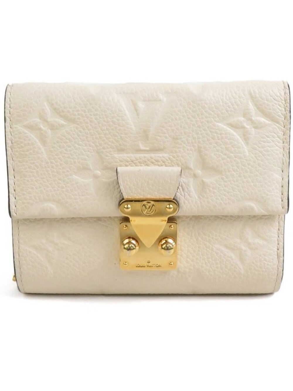 LOUIS VUITTON Monogram Empreinte Bifold Wallet Light Beige